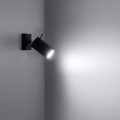 Ring 1  SL.0091  kinkiet regulowany czarny  Sollux lighting