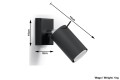 Ring 1  SL.0091  kinkiet regulowany czarny  Sollux lighting