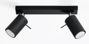 Ring 2  SL.0092  lampa sufitowa regulowana czarna  Sollux lighting