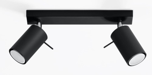 Ring 2 SL.0092 lampa sufitowa regulowana czarna Sollux lighting