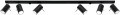 Ring 6L  SL.0334  lampa sufitowa regulowana czarna  Sollux lighting