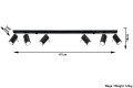 Ring 6L  SL.0334  lampa sufitowa regulowana czarna  Sollux lighting
