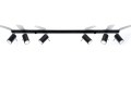 Ring 6L  SL.0334  lampa sufitowa regulowana czarna  Sollux lighting