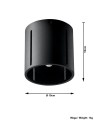 Inez  SL.0356  oprawa sufitowa czarna  Sollux lighting