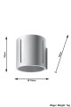 Inez  SL.0354  kinkiet szary  Sollux lighting