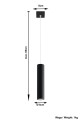 Lagos 1  SL.0327  lampa wisząca czarna  Sollux lighting