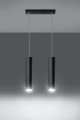Lagos 2  SL.0328  lampa wisząca czarna  Sollux lighting