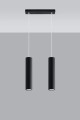 Lagos 2  SL.0328  lampa wisząca czarna  Sollux lighting