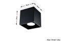 Quad 1  SL.0022  oprawa sufitowa czarna  Sollux lighting
