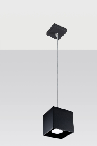 Quad 1 SL.0060 lampa wisząca czarna Sollux lighting