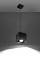 Quad 1  SL.0060  lampa wisząca czarna  Sollux lighting