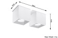 Quad 2  SL.0065  oprawa sufitowa biała  Sollux lighting