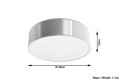 Arena 35  SL.0122  plafon szary  Sollux lighting