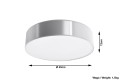 Arena 45  SL.0125  plafon szary  Sollux lighting