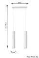 Lagos 2  SL.0324  lampa wisząca biała  Sollux lighting