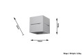 Lobo  SL.0205  kinkiet szary  Sollux lighting