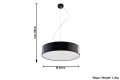 Arena 45  SL.0118  lampa wisząca czarna  Sollux lighting