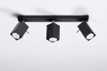 Merida 3  SL.0101  oprawa sufitowa regulowana czarna  Sollux lighting