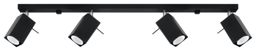 Merida 4L SL.0459 oprawa sufitowa regulowana czarna Sollux lighting