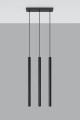 Pastelo 3  SL.0470  lampa wiszaca czarna  Sollux lighting
