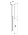 Pastelo 3P  SL.0471  lampa wisząca czarna  Sollux lighting