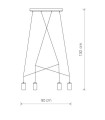 IMBRIA BLACK IV  9192  lampa wisząca czarna  NOWODVORSKI