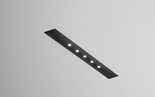 Czarna lampa Lampa do zabudowy led LENS LINE 43 LED 30173 AQFORM