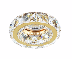 Oczko do zabudowy złote kryształowe ESTER 1 GOLD  AZZARDO AZ1450