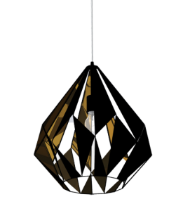 CARLTON 1 49878  LAMPA WISZĄCA CZARNO-MIEDZIANA  EGLO