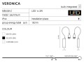 VERONICA BLACK MB459-Z-BK KINKIET LED REGULOWANY Z WYŁĄCZNIKIEM IP44  AZZARDO AZ1548