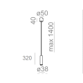 Lampa wisząca led tuba okrągła PET next mini 32 LED  59770 Aqform