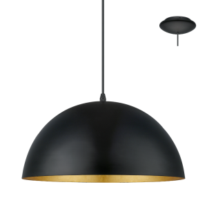 GAETANO 1 94935 LAMPA WISZĄCA CZARNO-ZŁOTA  EGLO
