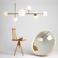 Lampa wisząca 6 żarówek Dione złota 1092K30 Aldex