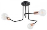 Pixi  O2743 W3 CZA lampa sufitowa czarny mat/miedź Lemir