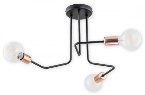 Pixi O2743 W3 CZA lampa sufitowa czarny mat/miedź Lemir