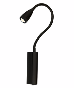 VERONICA BLACK MB459-Z-BK KINKIET LED REGULOWANY Z WYŁĄCZNIKIEM IP44  AZZARDO AZ1548