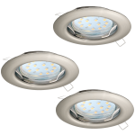 PENETO 94237 OPRAWY DO ZABUDOWY NIKIEL MAT LED 3SZT.  EGLO