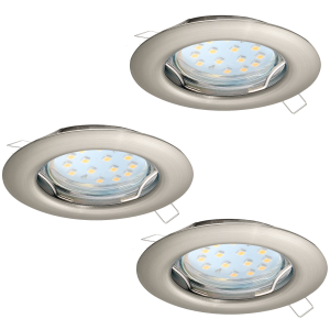 PENETO 94237 OPRAWY DO ZABUDOWY NIKIEL MAT LED 3SZT.  EGLO