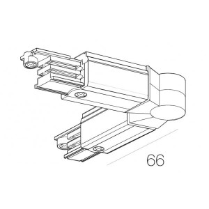 Łącznik regulowany do szynoprzewodu XTS 24-2 czarny GLOBAL - NORDIC