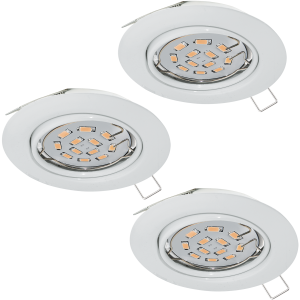 PENETO 94406 OPRAWY DO ZABUDOWY BIAŁE REGULOWANE LED 3SZT.  EGLO