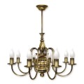 Lampa wisząca  Kandelabr żyrandol 8 - punktowy - patyna 194/W8 LEMIR