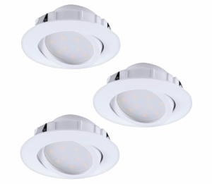 PINEDA 95851 OPRAWY DO ZABUDOWY BIAŁE REGULOWANE LED 3SZT.  EGLO