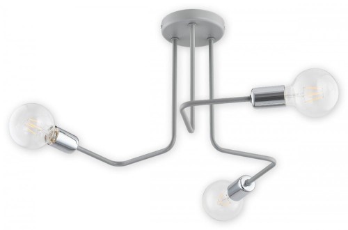 Pixi O2743 W3 SZA lampa sufitowa szary/chrom Lemir