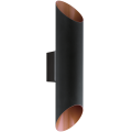 Agolada 94804 kinkiet zewnętrzny czarno-miedziany led IP44  Eglo