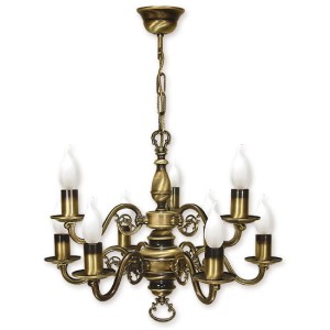 Świecznik  Cereus żyrandol 9 - punktowy - patyna 387/W9 LEMIR 